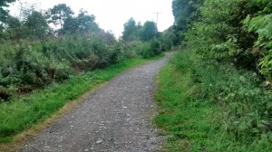 Un-paved cycle tracks in Scotland were often large gravel.